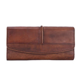 2022 Ladies Coin Purse Leather Women Wallet Genuine Leather Female Long Wallet Tri-fold Retro Leather Card Holder Wallets Zipper