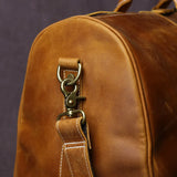 Retro Leather Men's Travel Bag Crazy-horse Leather Large-capacity Luggage Bag Top Layer Cowhide  Men Portable Diagonal Bag NZPJ