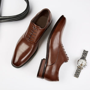 Patent Leather shoes mens 2022 new Formal Business gentleman business dress shoes genuine leather youth formal casual shoes