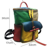 MOTAORA New Cow Leather Large Capacity Women's Backpack Hand Painted Bag Retro High Quality Travel School Bags For Teenage Girls