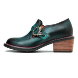 Woman Genuine Leather Loafers Casual Women Student Shoes Slip On Round Toe Platform Footwear Female Shoes Pumps Oxford High Heel