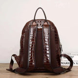 Quality Business men's bag Cowhide Leather Crocodile backpack Men shoulder bags Genuine Leather backpack for men and women