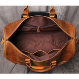 Solid Soft Genuine Leather Unisex Travel Bag