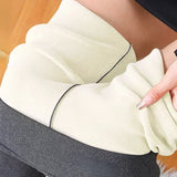 Women Yoga Leggings Double-side Plush Winter Pants High Waist Thermal Workout Tights Sport Running Stretchy Pants Gym Activewear