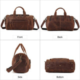 Men's Genuine Leather Travel Duffel Bag