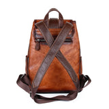 Natural Skin Women Backpack For Girls School Book Bags Daypack Knapsack Retro Female Travel Laptop Bag Genuine Leather Rucksack