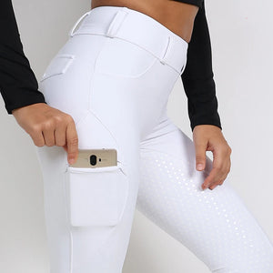 Women Horse Riding Pants Full Seat Silicone Equestrian Breeches Anti-pilling Sport Horse Riding Tights Woman Riding Pant Clothes