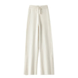S-XXXLHot selling women's 100% wool wide leg pants, fashionable and comfortable cashmere knitted long men's wide leg multi color