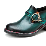 Woman Genuine Leather Loafers Casual Women Student Shoes Slip On Round Toe Platform Footwear Female Shoes Pumps Oxford High Heel