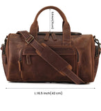 Men's Genuine Leather Travel Duffel Bag