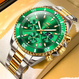 OLEVS Original Gold Watch Men Top Brand Luxury Quartz Business Male Wristwatches Waterproof Luminous Stainless Steel Clock Reloj