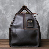 Short Distance Travel Genuine Leather Crossbody Travel Bag For Men's Top Layer Cowhide Large Capacity Casual Hand Luggage Bag