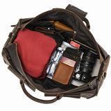 Genuine Leather Man Business Travel Vintage Bag