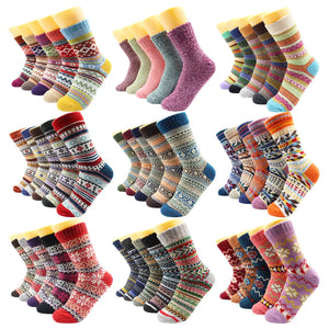 5 Pairs Unisex Thicken Wool Winter Socks