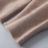 Hot selling new product 100% pure mink cashmere men's cardigan sweater casual simple knit cardigan long sleeved jacket men's