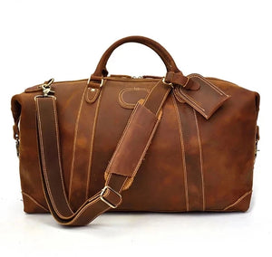 Large Genuine Leather Men Travel Bag
