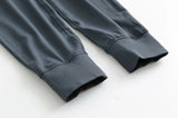 Lulu-Logo Stretch Fabric Workout Sport Joggers Pants Women Waist Drawstring Fitness Running Sweatpants with Two Side Pockets
