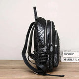 Quality Business men's bag Cowhide Leather Crocodile backpack Men shoulder bags Genuine Leather backpack for men and women