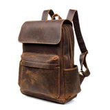 NASVA Genuine Leathe Men's Backpack Vintege  Hiking Backpack Casual  School Backpack  Coffee Business   For 15.6 In Laptop  Bag