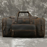 Men's Genuine Leather Large Capacity Duffle Bag
