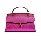 Luxury Serpentine Finish Leather Handbag