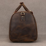 Vintage Leather Travel Duffel Bag