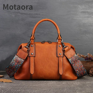 MOTAORA 2024 New Vintage Bags For Women Handbags Genuine Leather Women's Handbags Luxury Designer High Quality Ladies Tote Bag