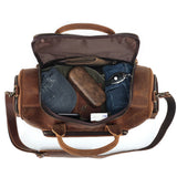 Men's Genuine Leather Travel Duffel Bag