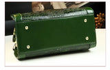 Genuine leather crocodile pattern handbag