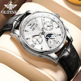 OUPINKE High Quality Automatic Mechanical Watch for Men Waterproof Top Brand Luxury Moon Phase Men's Wristwatches Reloj Hombre