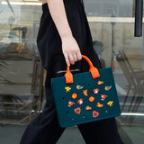 The Orange Guy Travel Tote Bag for Women Casual Beach Bag EVA Hole Fit Charm Fashion Storage Handbag Waterproof Outdoor Girl