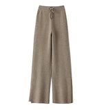 S-XXXLHot selling women's 100% wool wide leg pants, fashionable and comfortable cashmere knitted long men's wide leg multi color