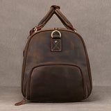 Vintage Leather Travel Duffel Bag