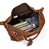 Large Genuine Leather Men Travel Bag