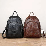 Quality Business men's bag Cowhide Leather Crocodile backpack Men shoulder bags Genuine Leather backpack for men and women