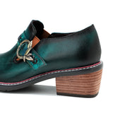 Woman Genuine Leather Loafers Casual Women Student Shoes Slip On Round Toe Platform Footwear Female Shoes Pumps Oxford High Heel