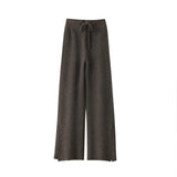 S-XXXLHot selling women's 100% wool wide leg pants, fashionable and comfortable cashmere knitted long men's wide leg multi color