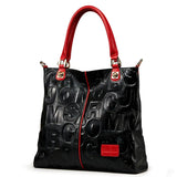 Genuine Leather Textured Tote Bag