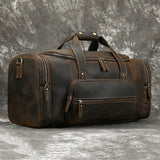 Men's Genuine Leather Large Capacity Duffle Bag
