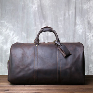 Leather Men's Crossbody Travel Bag Vintage