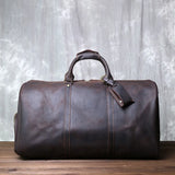 Leather Men's Crossbody Travel Bag Vintage