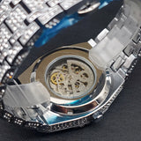Luxury Mechaincal Men's Watch Iced Diamond Hip Hop Automatic Watches With Hollow Dial Luminous Hand Clock For Male Dropshipping