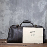 Short Distance Travel Genuine Leather Crossbody Travel Bag For Men's Top Layer Cowhide Large Capacity Casual Hand Luggage Bag