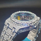 Luxury Mechaincal Men's Watch Iced Diamond Hip Hop Automatic Watches With Hollow Dial Luminous Hand Clock For Male Dropshipping