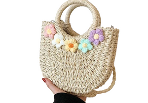 Summer Straw Hand-Woven Bag